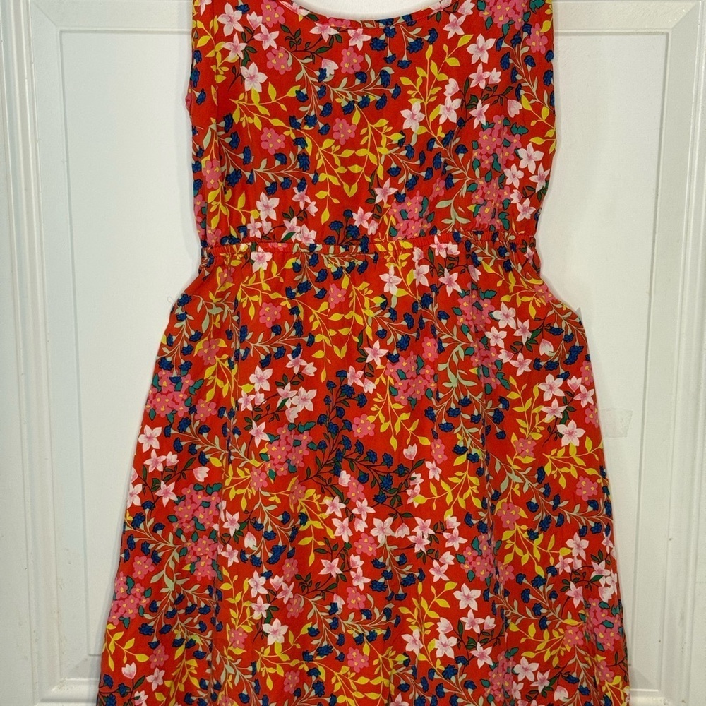 Floral Red Kids Dress